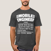 Noun-Fehlerbehebungsspezialist für Mobile Engineer T-Shirt (Vorderseite)