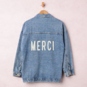 Noun Merci Vielen Dank Übersetzung Word French Big Jeansjacke (Hangar)