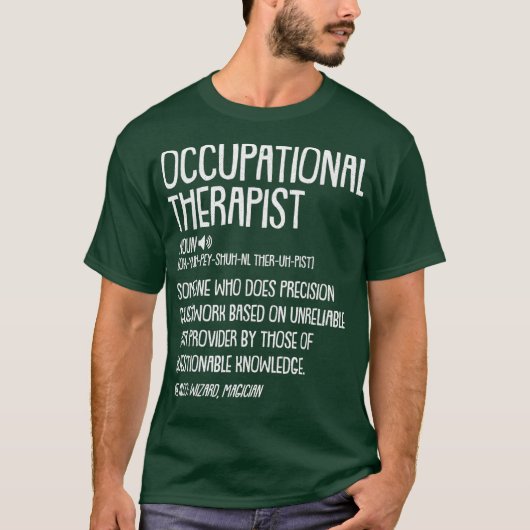Noun Occupational Therapy Definition OTA Geschenk T-Shirt (Vorderseite)