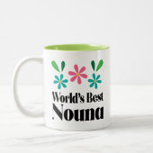 Nouna Godmutter Gift Zweifarbige Tasse (Links)