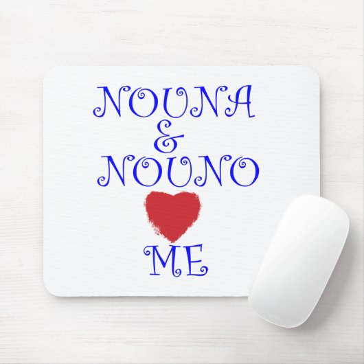 NOUNA UND NOUNO LIEBE ICH MOUSEPAD (Mit Mouse)