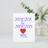 NOUNA UND NOUNO LIEBE MICH POSTKARTE (Stehend Vorderseite)