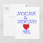 NOUNA UND NOUNO LIEBE MICH POSTKARTE (Vorne/Hinten)