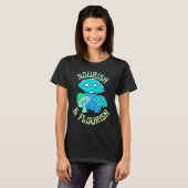 Nourish & Flourish Trippy Psychedelic Aesthetic Mu T-Shirt (Vorne ganz)