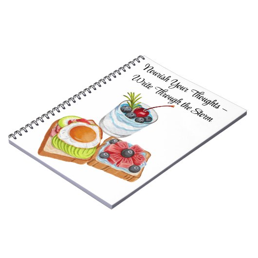 Nourish Your Thoughts – Write Through the Storm Notizblock (Linke Seite)