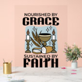 Nourished by Grace, Sustained by Faith Design Acrylschild (Hochzeit)