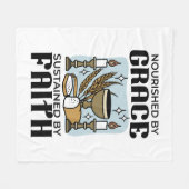 Nourished by Grace, Sustained by Faith Design Fleecedecke (Vorderseite (Horizontal))