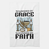 Nourished by Grace, Sustained by Faith Design Geschirrtuch (Vertikal)