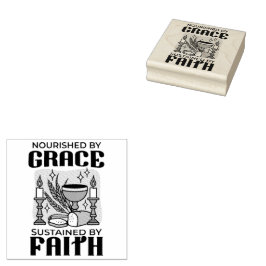Nourished by Grace, Sustained by Faith Design Gummistempel