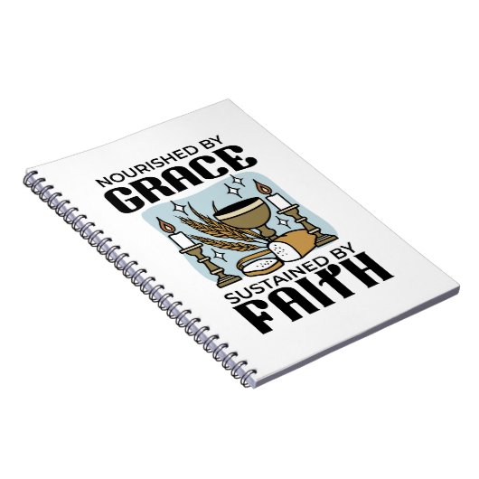 Nourished by Grace, Sustained by Faith Design Notizblock (Rechte Seite)