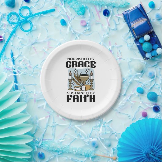 Nourished by Grace, Sustained by Faith Design Pappteller (Party)