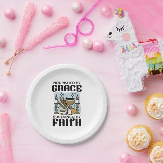 Nourished by Grace, Sustained by Faith Design Pappteller (Party)