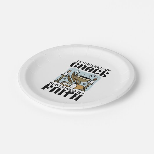 Nourished by Grace, Sustained by Faith Design Pappteller (Schrägansicht)