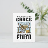 Nourished by Grace, Sustained by Faith Design Postkarte (Stehend Vorderseite)
