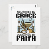 Nourished by Grace, Sustained by Faith Design Postkarte (Vorne/Hinten)