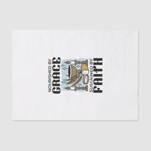 Nourished by Grace, Sustained by Faith Design Seidenpapier (Vorderseite)