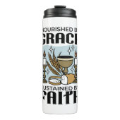 Nourished by Grace, Sustained by Faith Design Thermosbecher (Vorderseite)