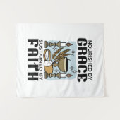 Nourished by Grace, Sustained by Faith Design Wandteppich (Vorderseite (Horizontal))