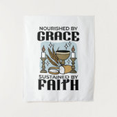 Nourished by Grace, Sustained by Faith Design Wandteppich (Vorderseite)