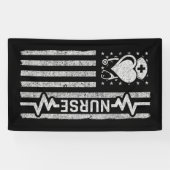 Nourse Wertschätzung Hero Heart Life American Flag Banner (Horizontal)