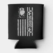 Nourse Wertschätzung Hero Heart Life American Flag Dosenkühler (Vorderseite)