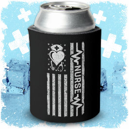 Nourse Wertschätzung Hero Heart Life American Flag Dosenkühler