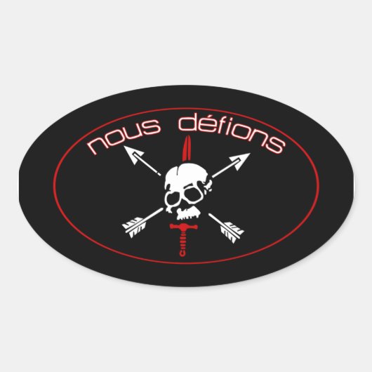 Nous Defions Ovaler Aufkleber (Vorderseite)