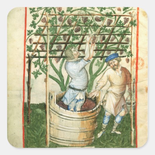 Nouv Acq Lat Ansammlung und Presssorten Quadratischer Aufkleber (Vorderseite)