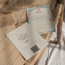 Nouveau Art Handgezeichneter Gestreifter QR-Code H