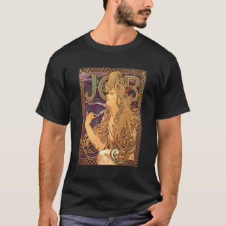 Nouveau Art Mucha Zigarette Ad Painting Young Woma T-Shirt