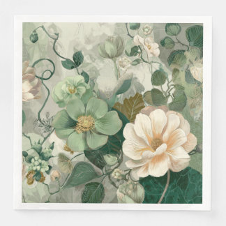 Nouveau Bloom Eleganz Botanisches Papier Serviette