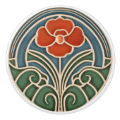 Nouveau Bloom Knobs Pull Keramikknauf (Vorderseite)