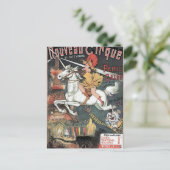 Nouveau Cirque Revuew Hippique Retro Theater Postkarte (Stehend Vorderseite)