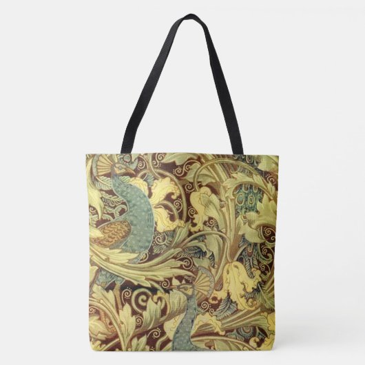 Nouveau die Kunst des Kranes Pfau-Garten Tasche (Vorderseite)