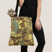 Nouveau die Kunst des Kranes Pfau-Garten Tasche (Von Nahem)
