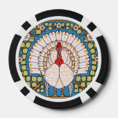 Nouveau Erntedank Türkei Banner Pokerchips (Rückseite)