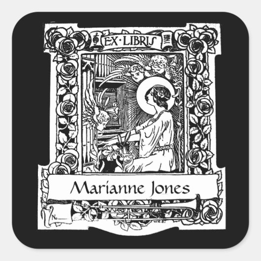 Nouveau Ex-Libris Bookplate Stickers (Vorderseite)