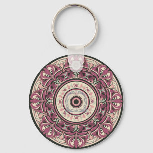 Nouveau Floral Mandala Schlüsselanhänger