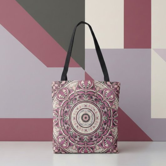 Nouveau Floral Mandala Tasche