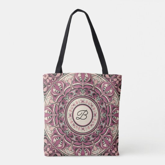 Nouveau Floral Mandala Tasche (Rückseite)