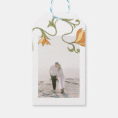 Nouveau Floral Wedding Geschenkanhänger (Rückseite)