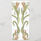 Nouveau Floral Wedding Menükarte (Rückseite)