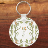 Nouveau Floral Wedding Schlüsselanhänger (Rückseite)