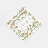 Nouveau Floral Wedding Serviette (Ecke)