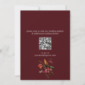 Nouveau Garden Blume Hochzeit QR-Code Save The Date (Rückseite)