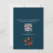 Nouveau Garden Blume Hochzeit QR-Code Save The Date (Rückseite)