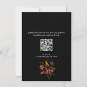 Nouveau Garden Blumen Hochzeit QR-Code Save The Date (Rückseite)