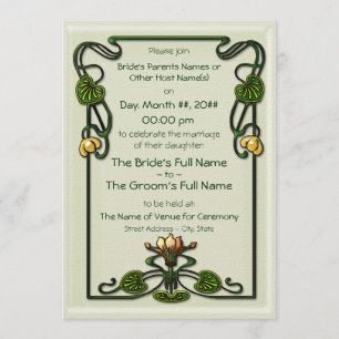 Nouveau Lilies (Einladung Hochzeit) Einladung