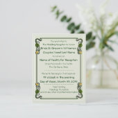 Nouveau Lilies (Einladung zur Hochzeitsempfehlung) Einladung (Stehend Vorderseite)