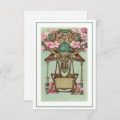 Nouveau May gemini Zodice Geburtstagseinladung Einladung (Vorne/Hinten)